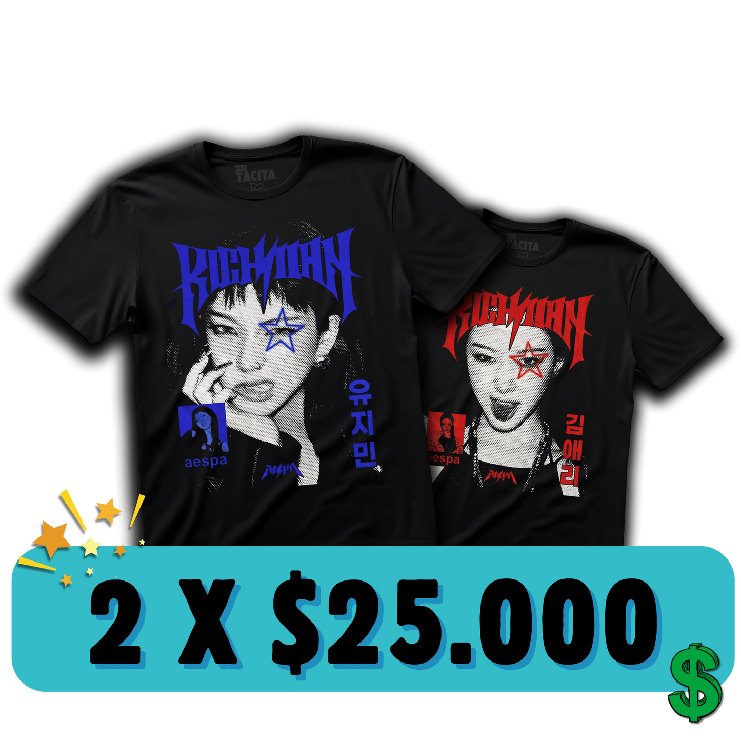 2 POLERAS DE AESPA POR $25.000
