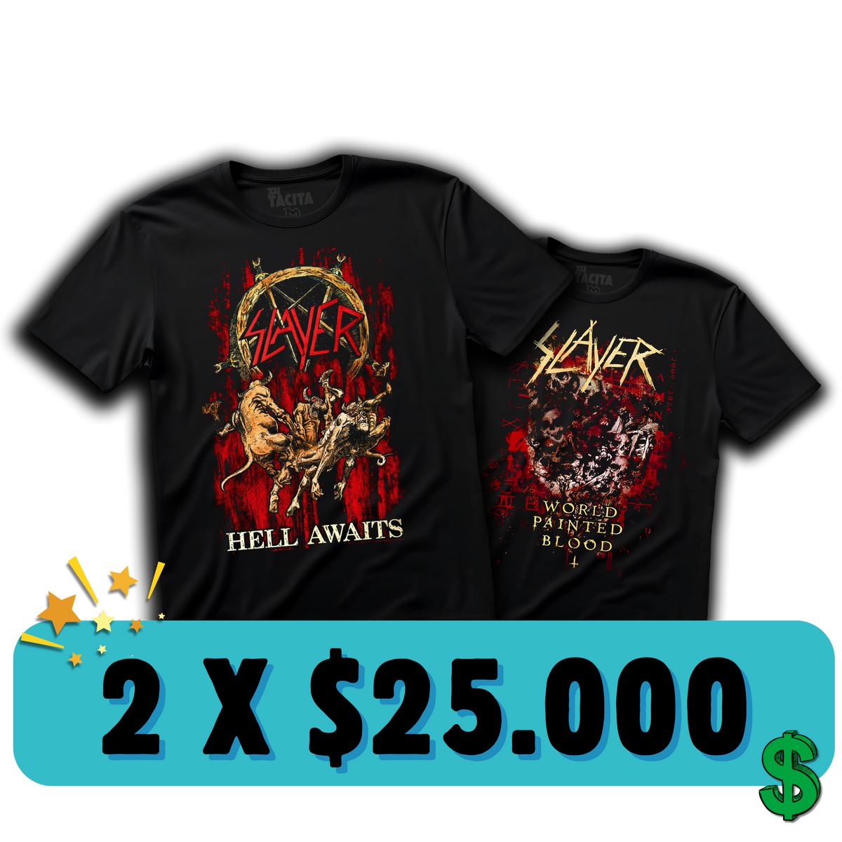 ELIGE 2 POLERAS DE SLAYER POR $25.000