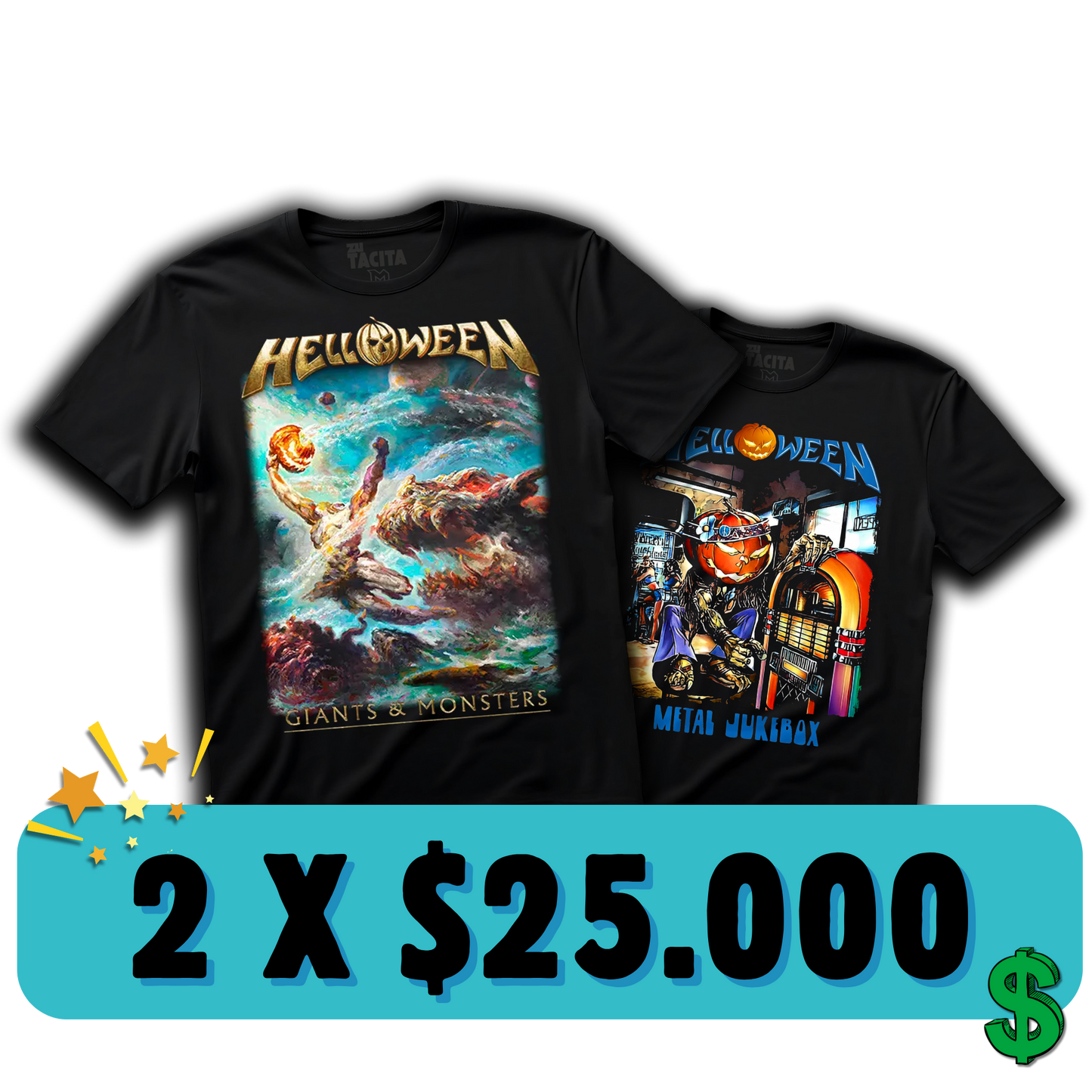 2 POLERAS DE HELLOWEEN POR $25.000