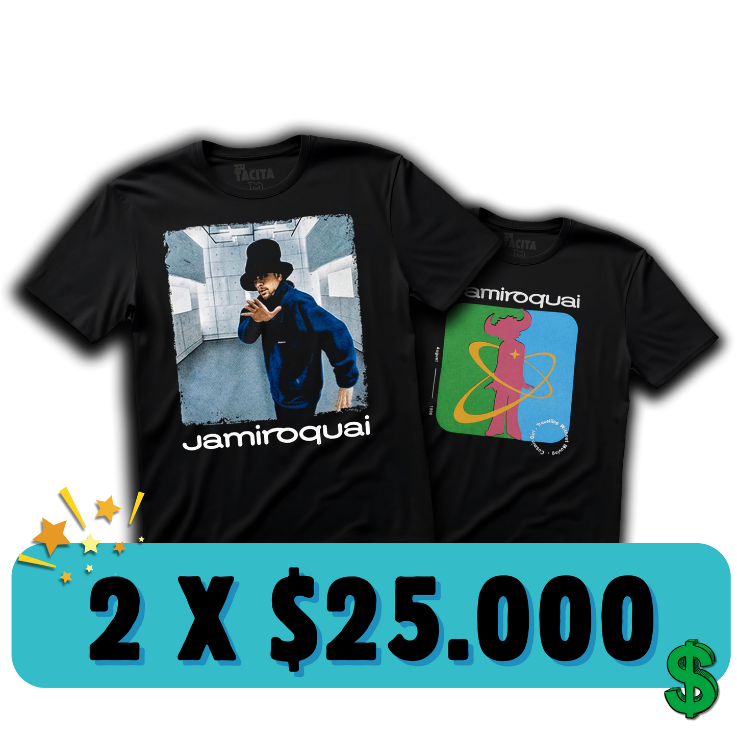 2 POLERAS DE JAMIROQUAI POR $25.000