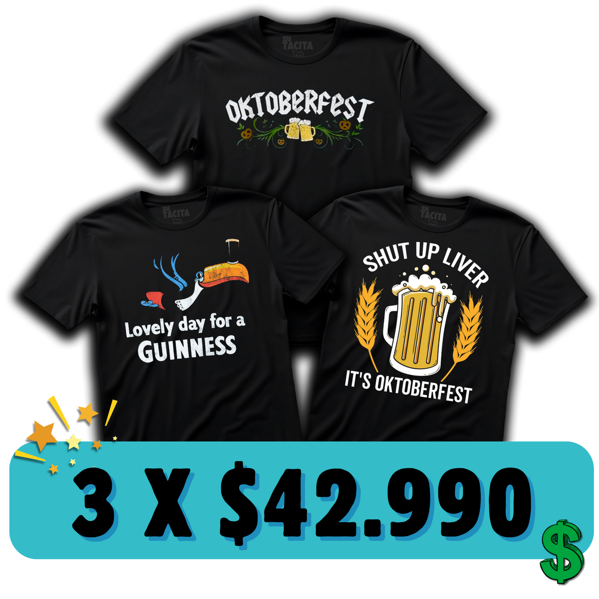 ELIGE 3 POLERAS DE OKTOBERFEST POR $42.990