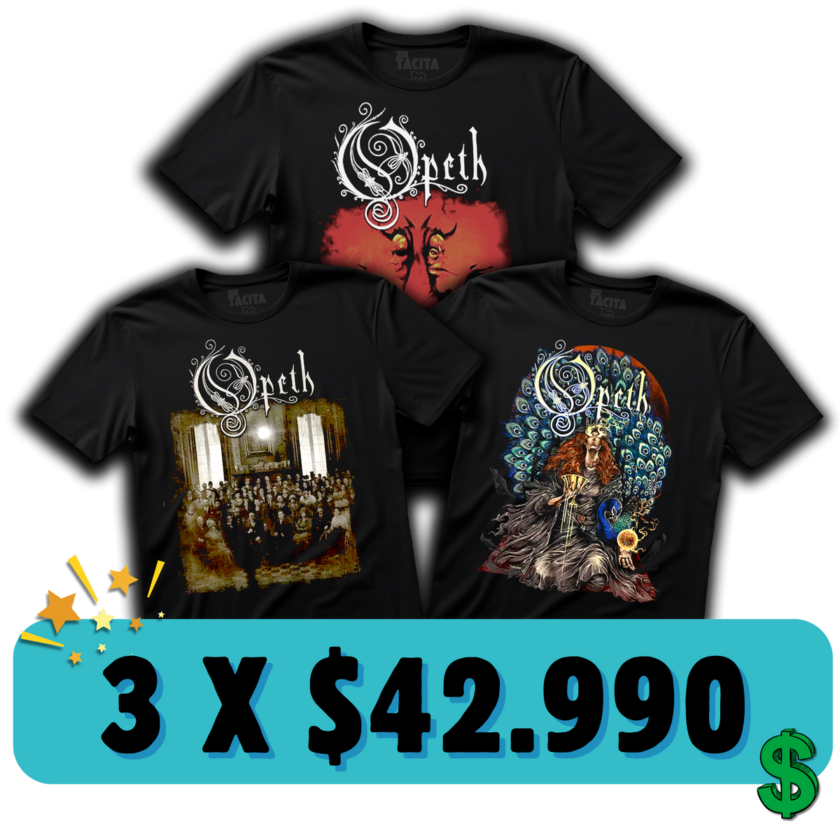 ELIGE 3 POLERAS DE OPETH POR $42.990