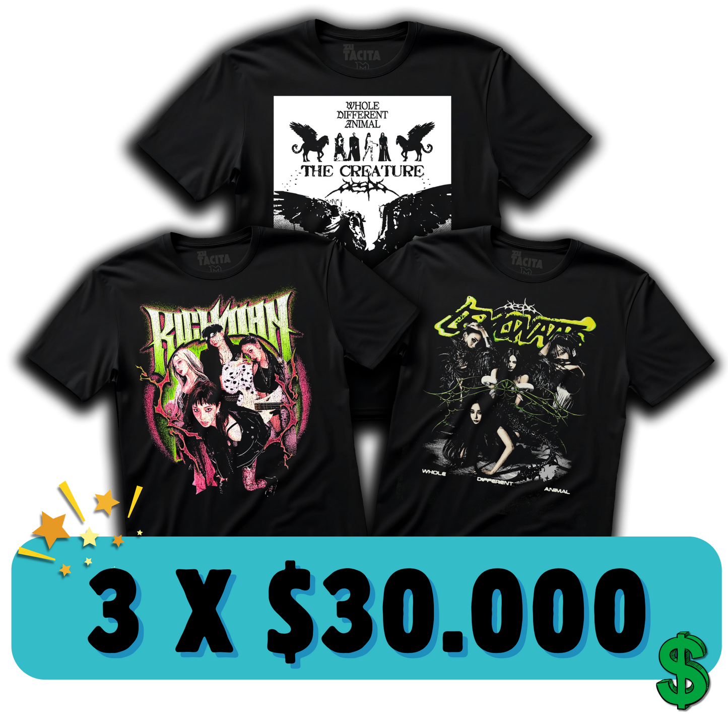 3 POLERAS DE AESPA POR $30.000