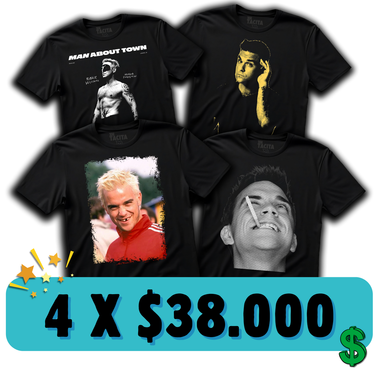 ELIGE 4 POLERAS DE ROBBIE POR $38.000