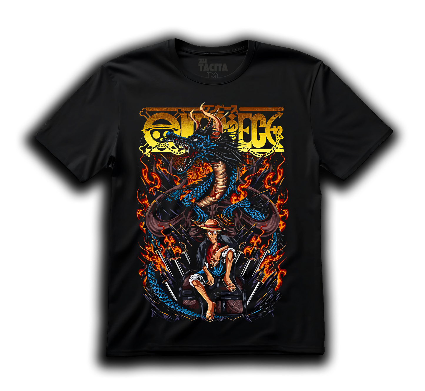Polera ONE PIECE - LUFFY VS KAIDO DRAGON