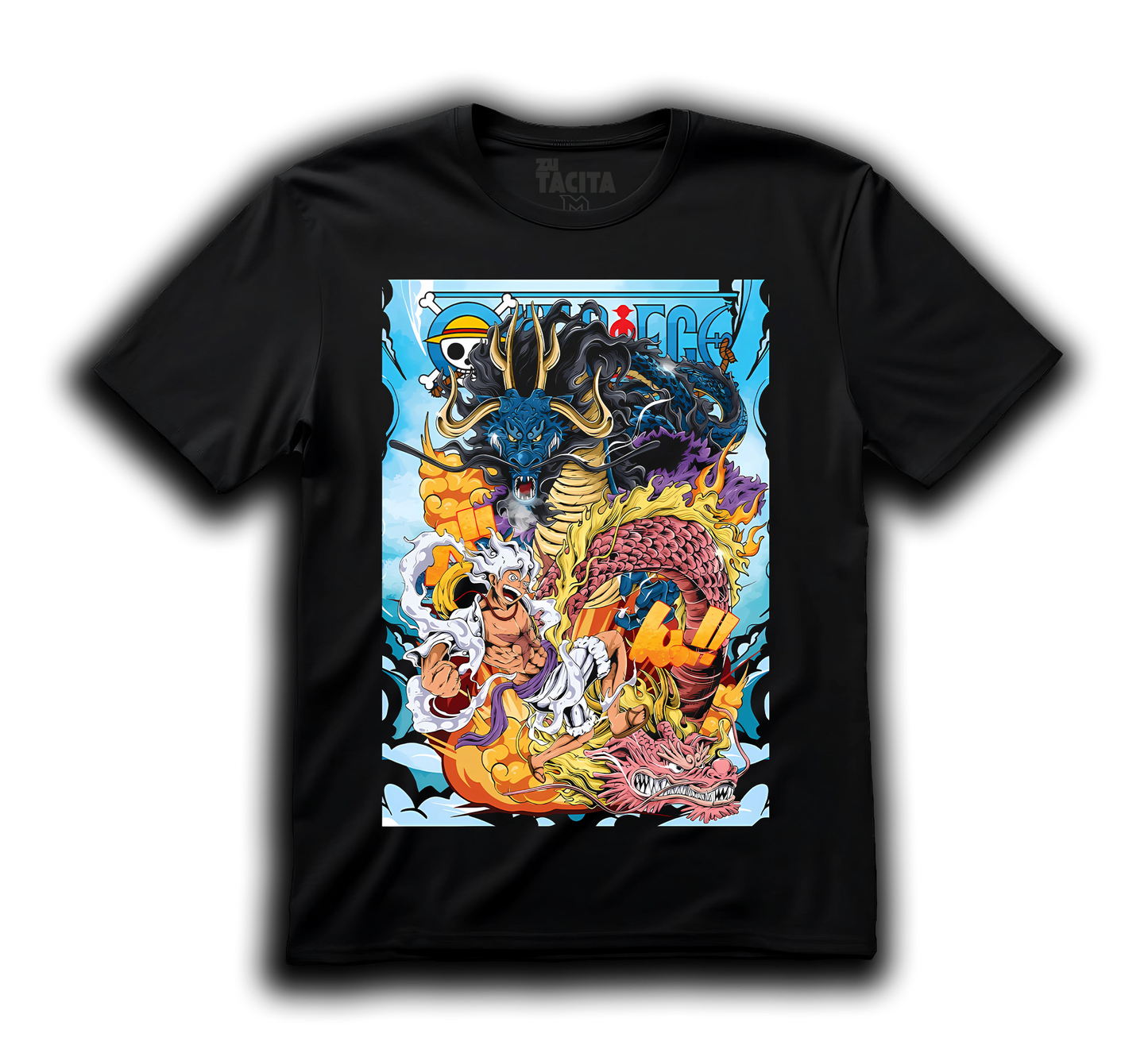 Polera ONE PIECE - LUFFY & MOMONOSUKE VS KAIDO