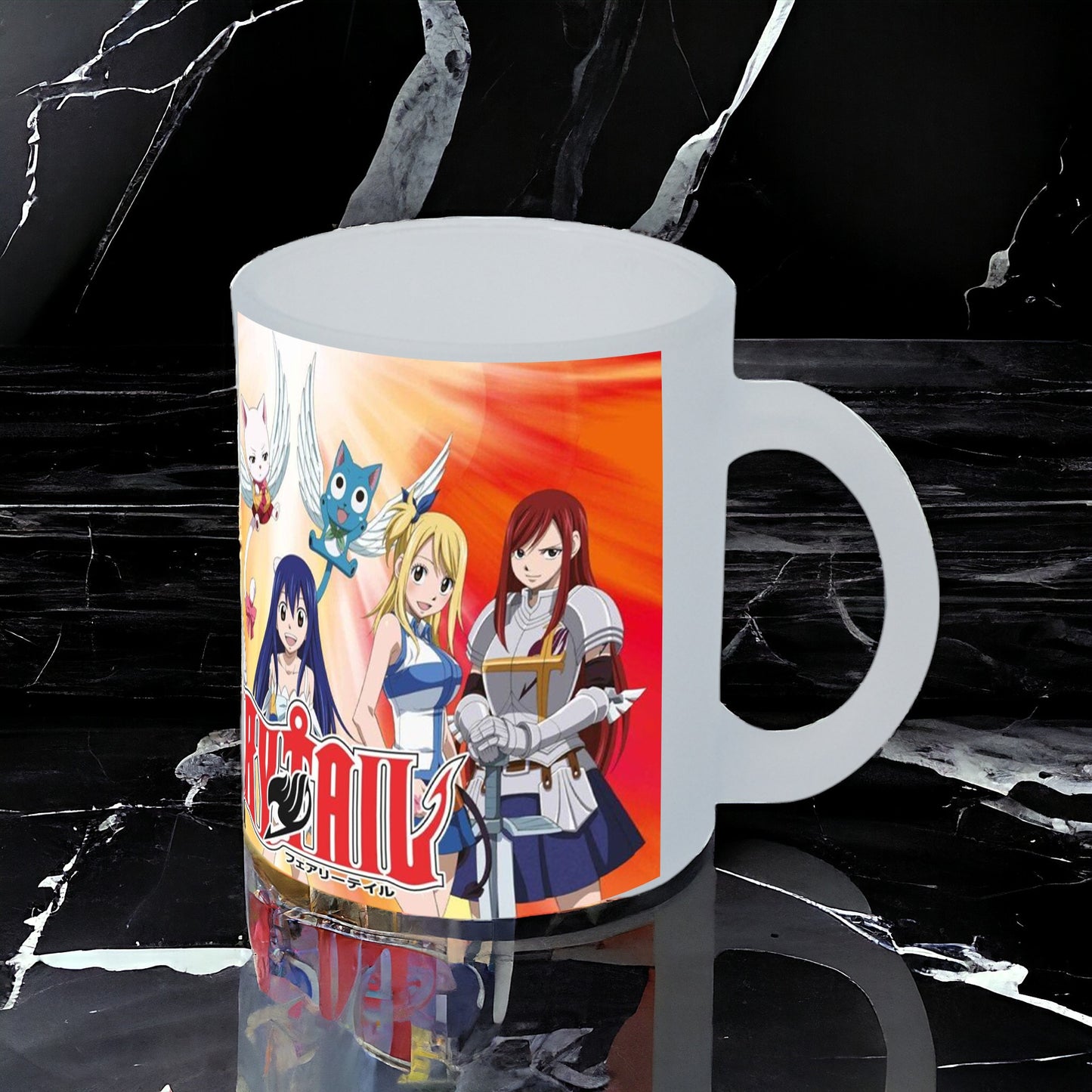 Taza Fairy Tail vidrio Frosted - Anime