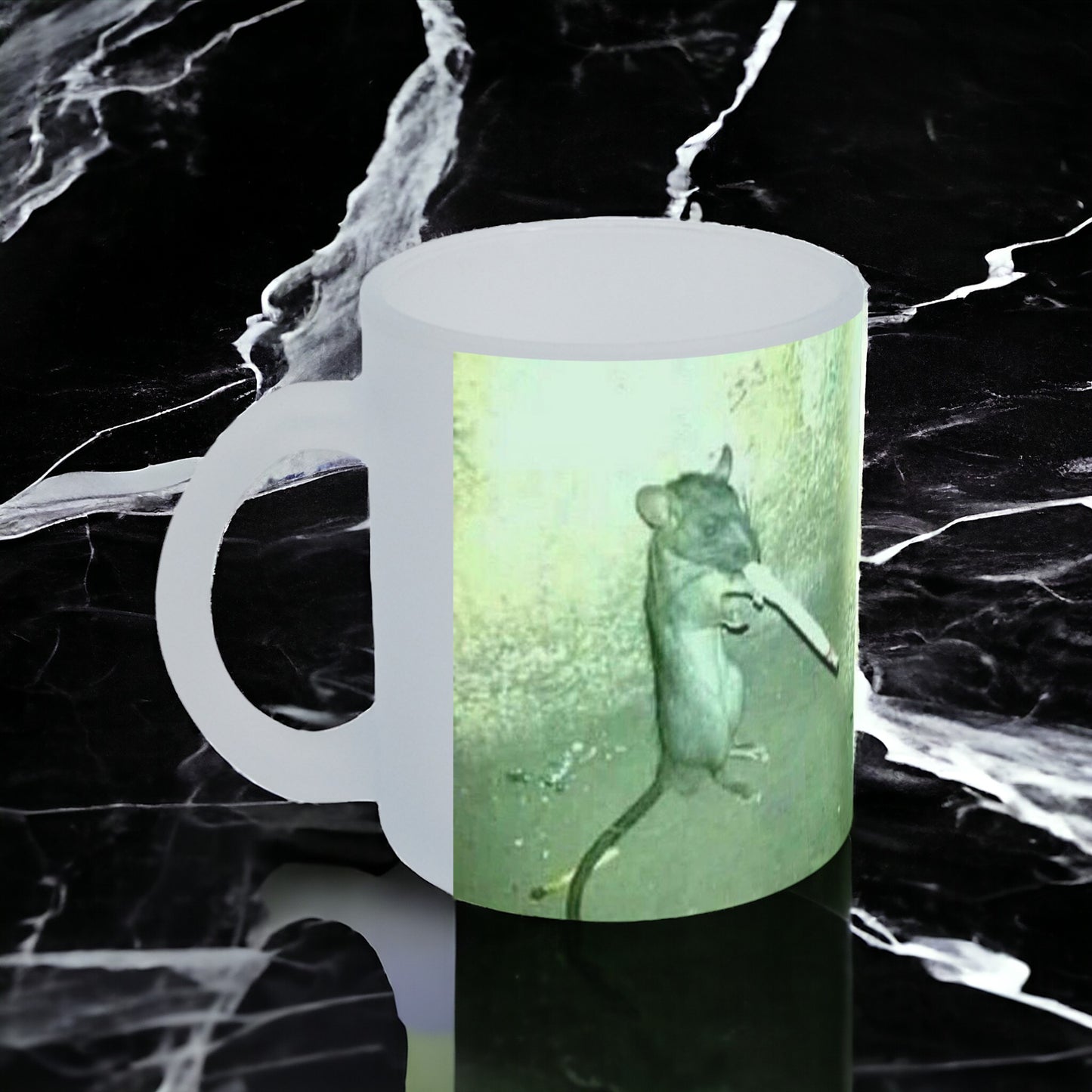 Taza "Guaren con cigarro" Vidrio Frosted - Meme