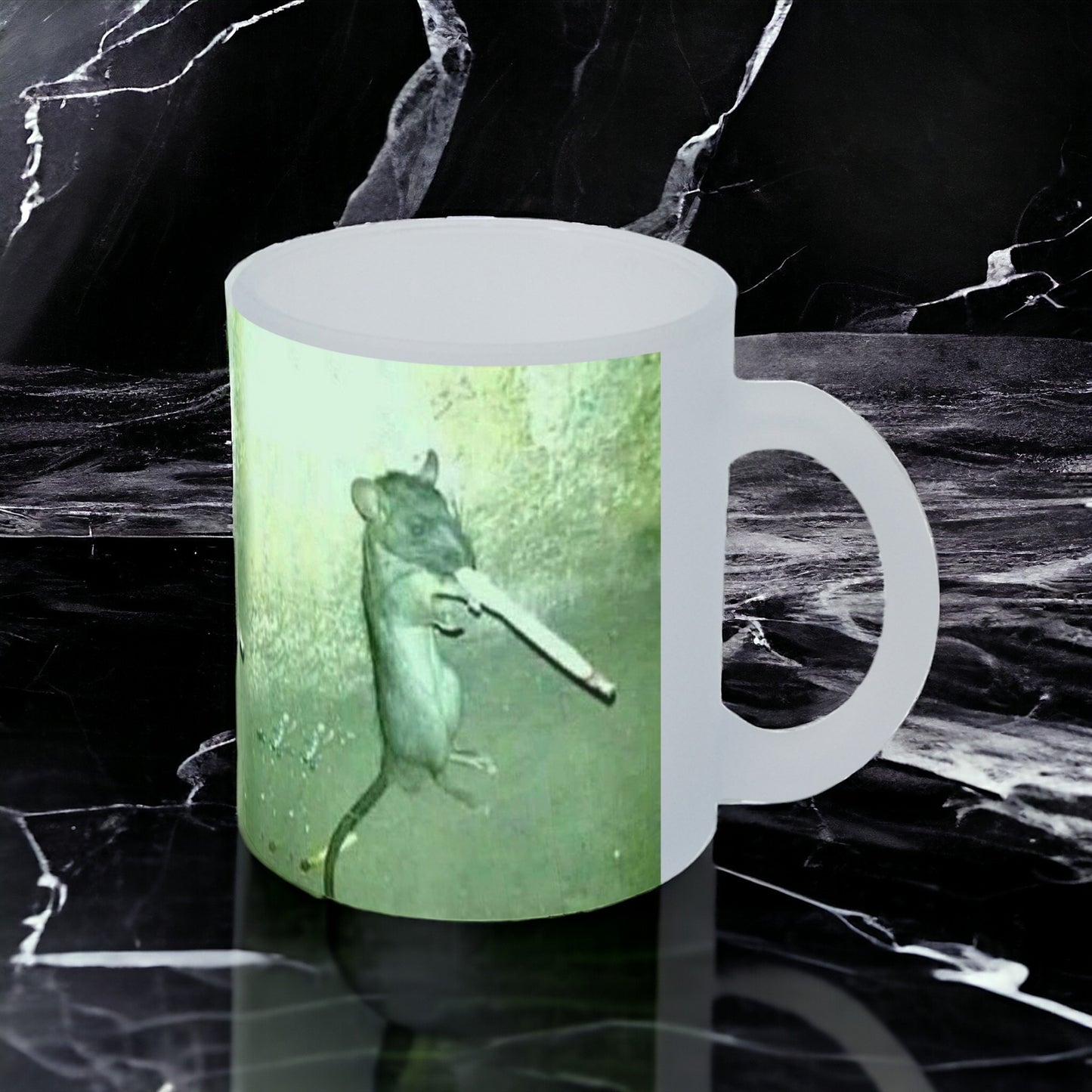 Taza "Guaren con cigarro" Vidrio Frosted - Meme