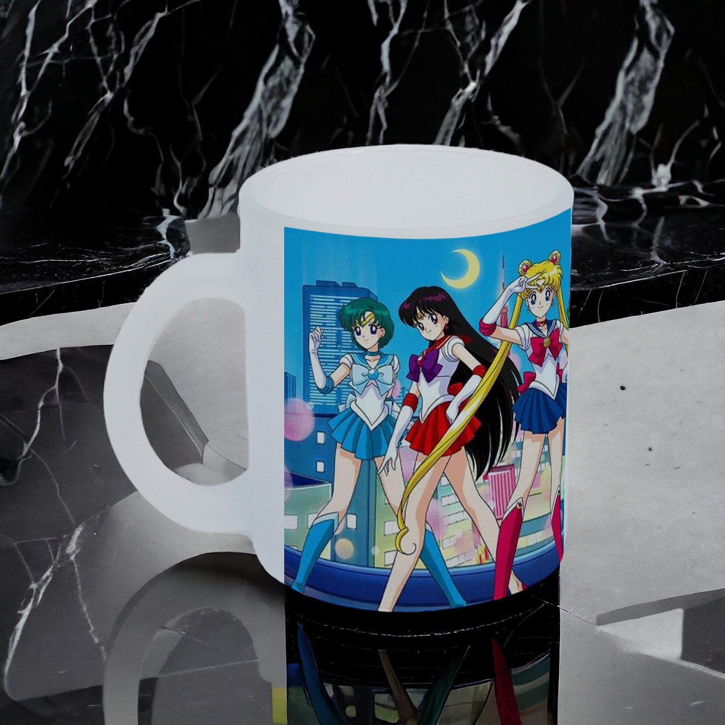 Taza Sailor Moon vidrio Frosted - Anime