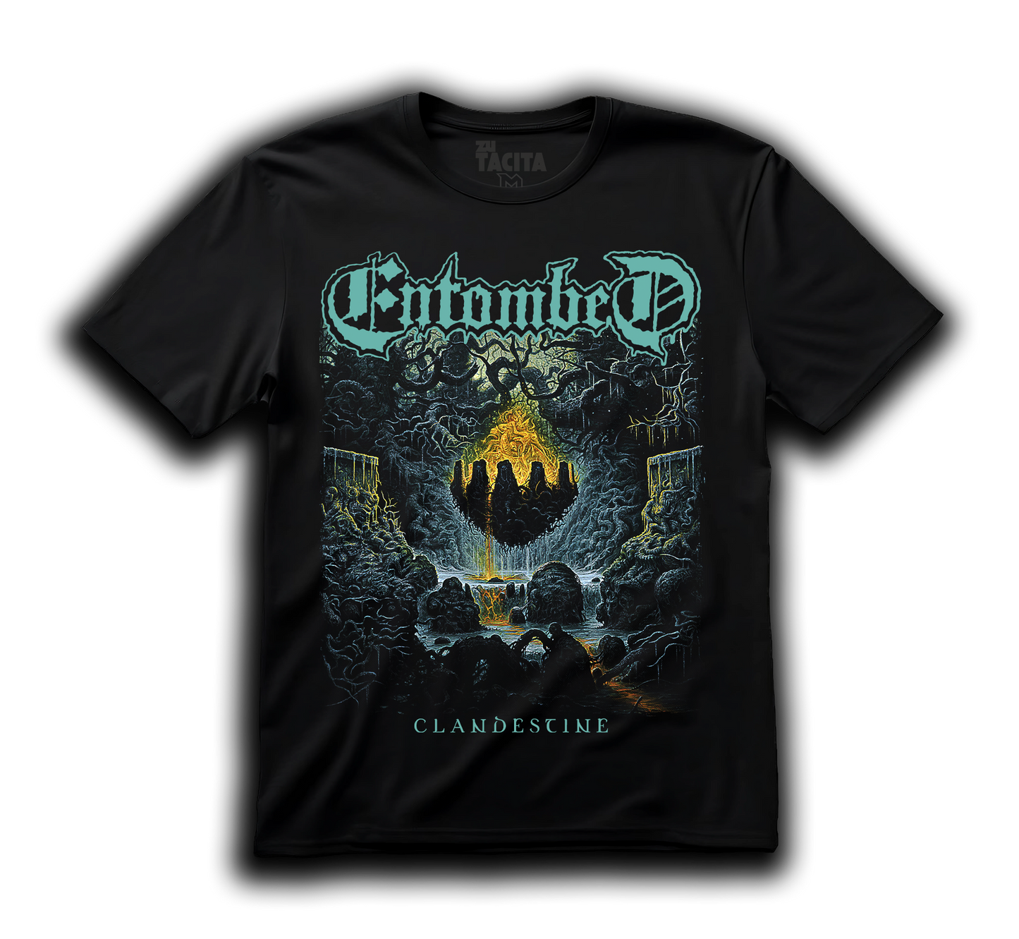 Polera ENTOMBED - CLANDESTINE LIVE