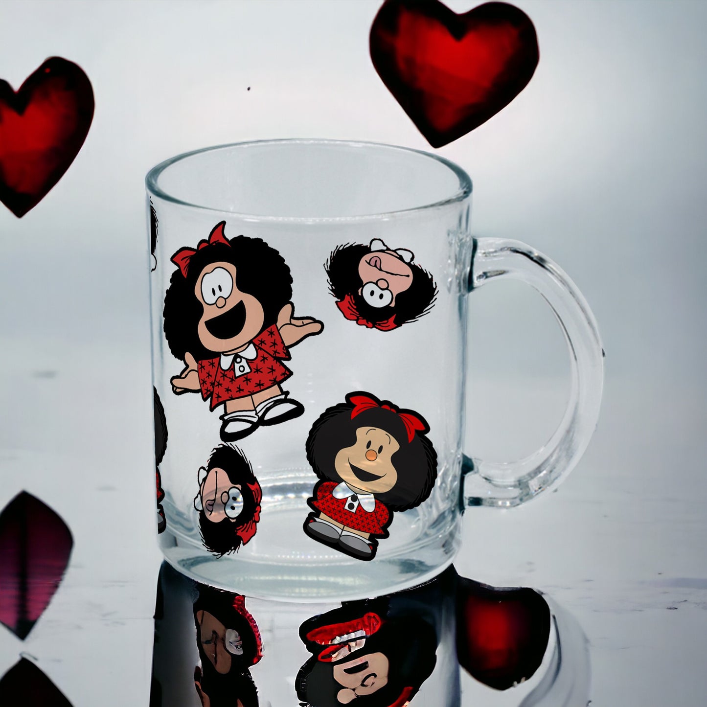 Taza Mafalda vidrio transparente