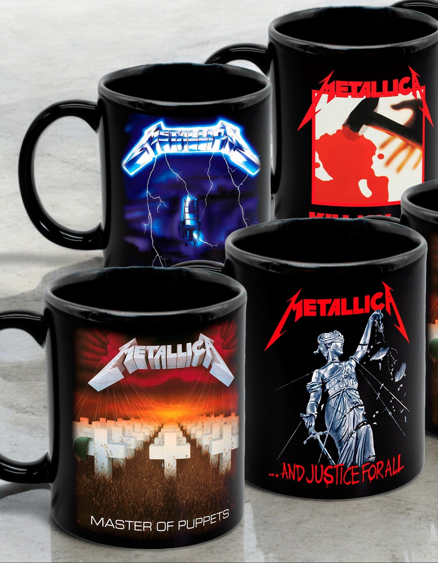 Juego de 4 tazas de Metallica - Elige tus diseños!