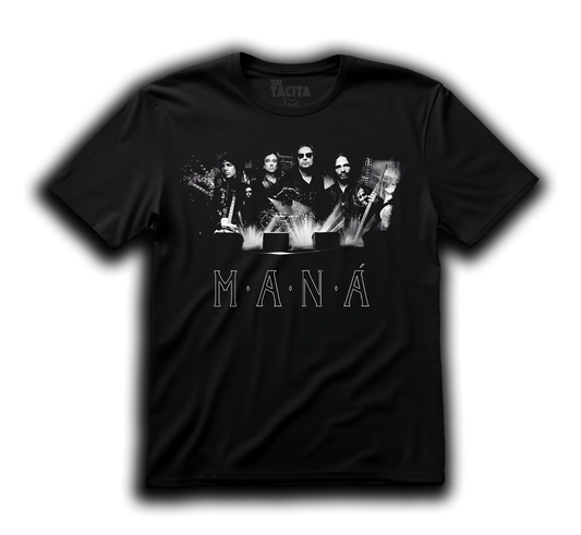 Polera MANÁ - BLANCO Y NEGRO