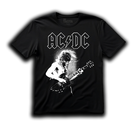 Polera ACDC - ANGUS BLACK & WHITE
