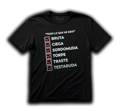Polera SHAKIRA - CIEGA, SORDOMUDA CHECKLIST
