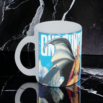 Taza One Punch Man vidrio Frosted