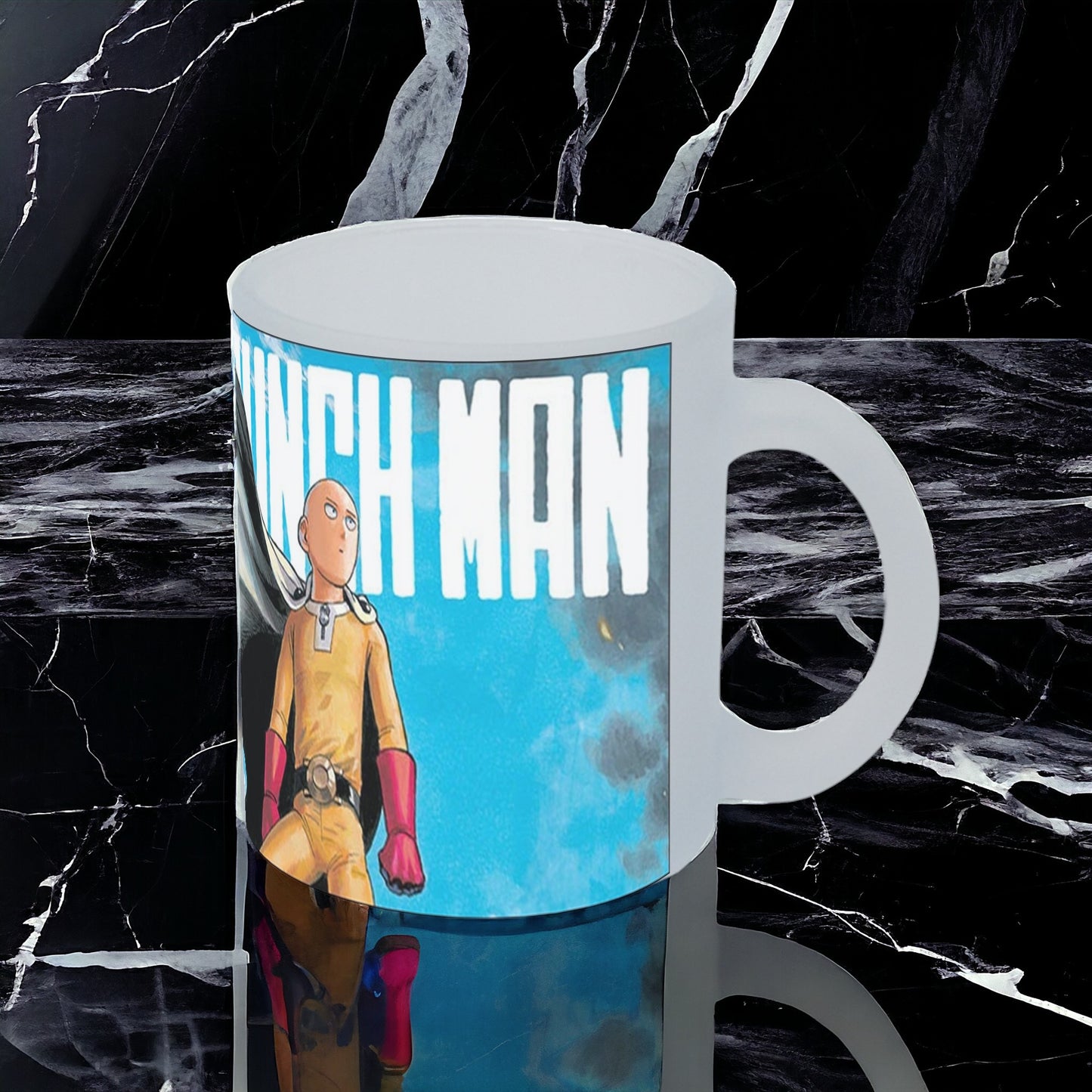 Taza One Punch Man vidrio Frosted