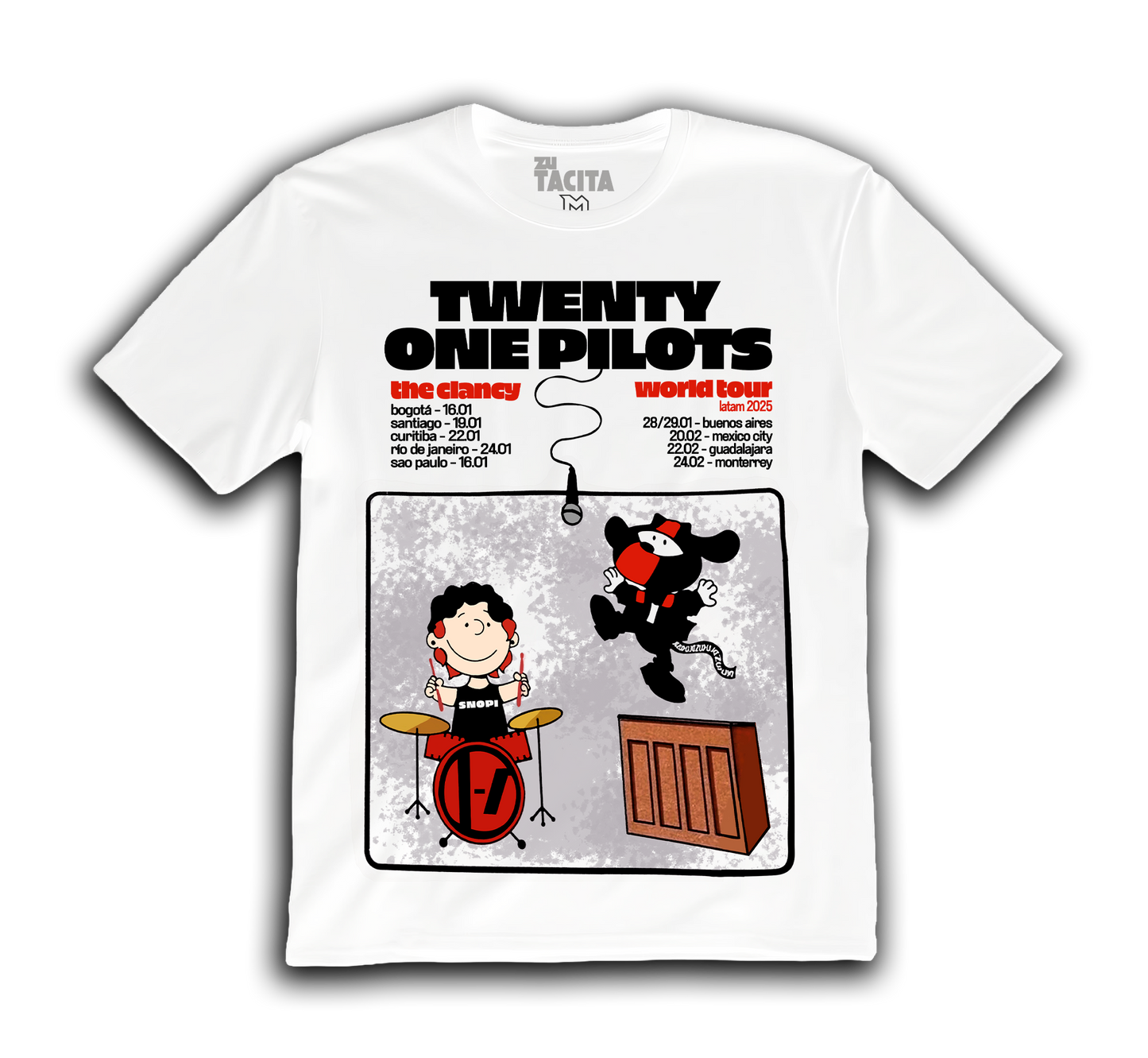 Polera TWENTY ONE PILOTS - SNOOPY