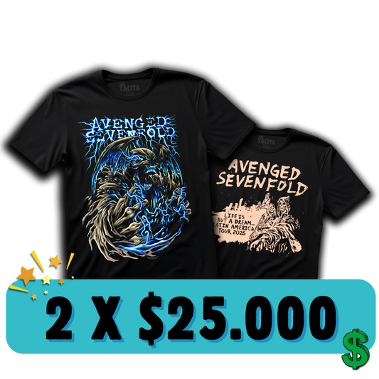 2 POLERAS AVENGED POR $25.000