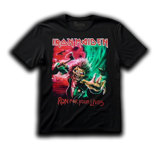 Polera IRON MAIDEN - RUN FOR YOUR LIVES