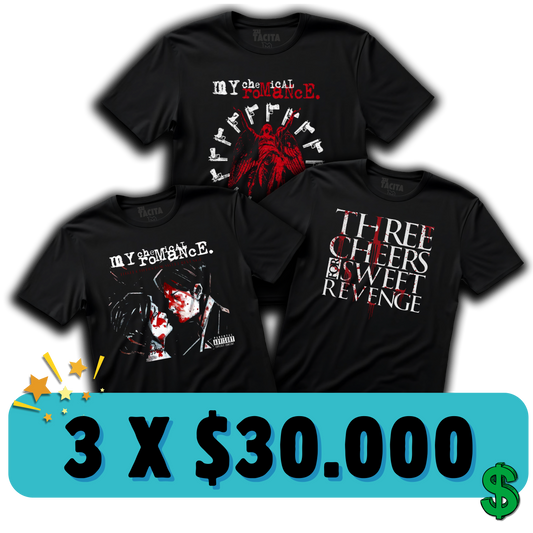3 POLERAS MCR POR $30.000