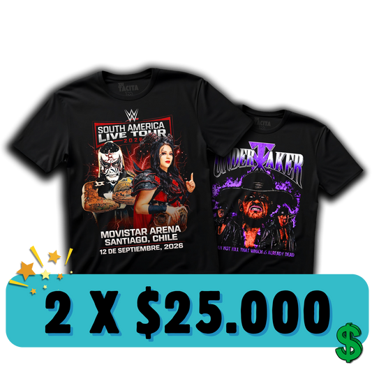 2 POLERAS DE WWE POR $25.000