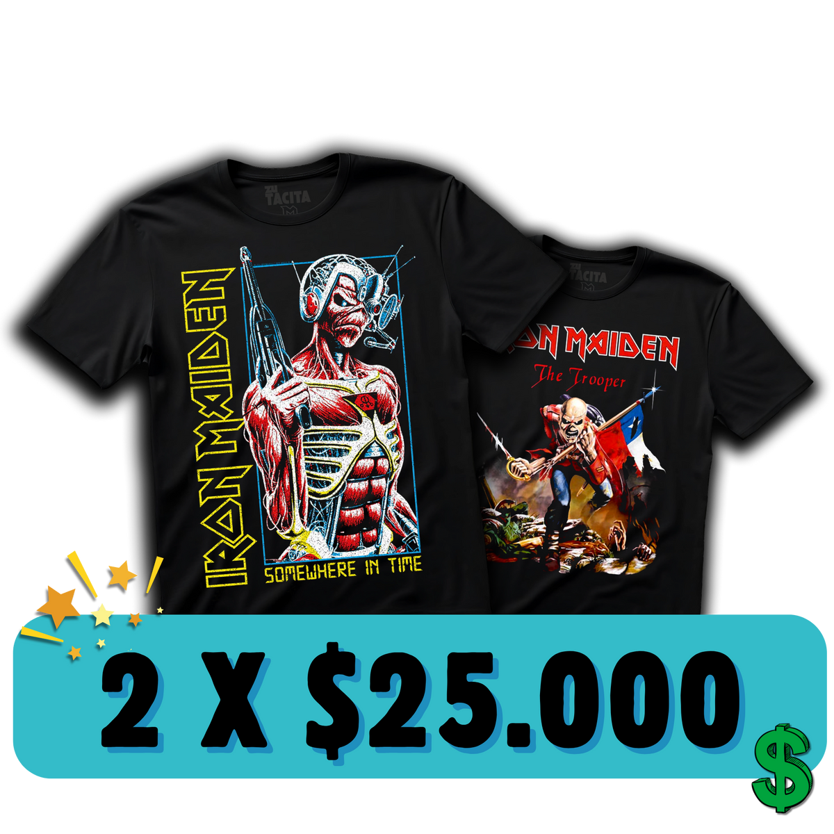 ELIGE 2 POLERAS DE MAIDEN POR $25.000