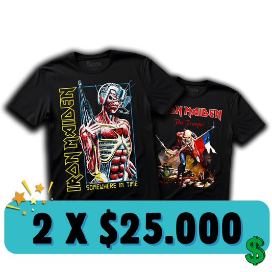 ELIGE 2 POLERAS DE MAIDEN POR $25.000
