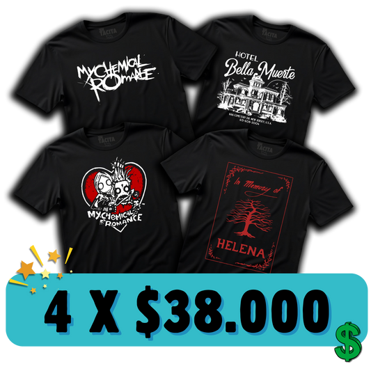 4 POLERAS MCR POR $38.000