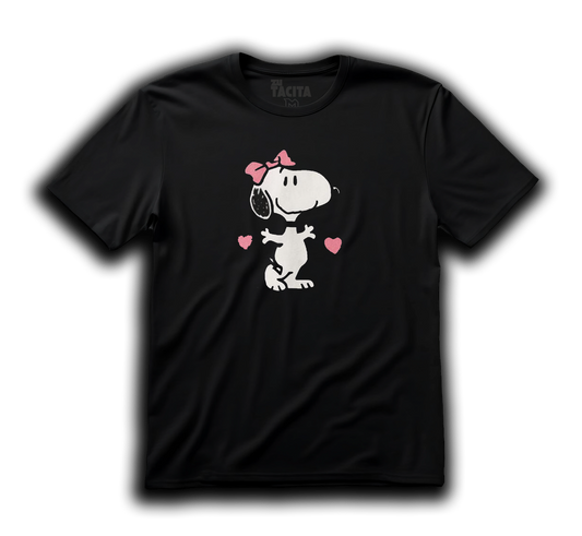 Polera SNOOPY - PINK HAIR RIBBON
