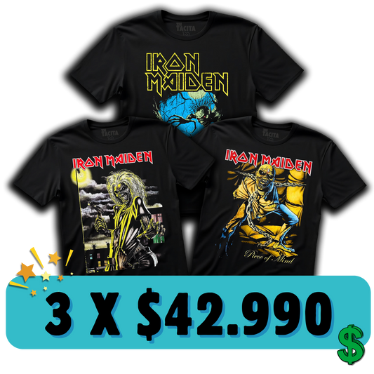 ELIGE 3 POLERAS DE MAIDEN POR $42.990