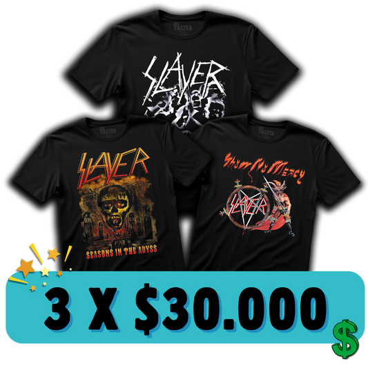 ELIGE 3 POLERAS DE SLAYER POR $30.000