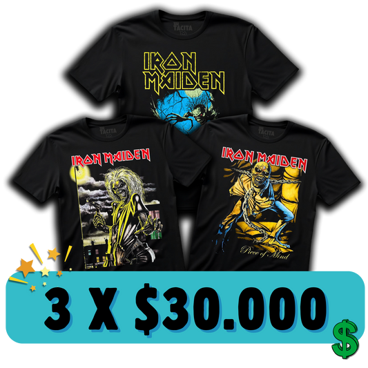 ELIGE 3 POLERAS DE MAIDEN POR $30.000