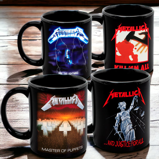 Juego de 4 tazas de Metallica - Elige tus diseños!