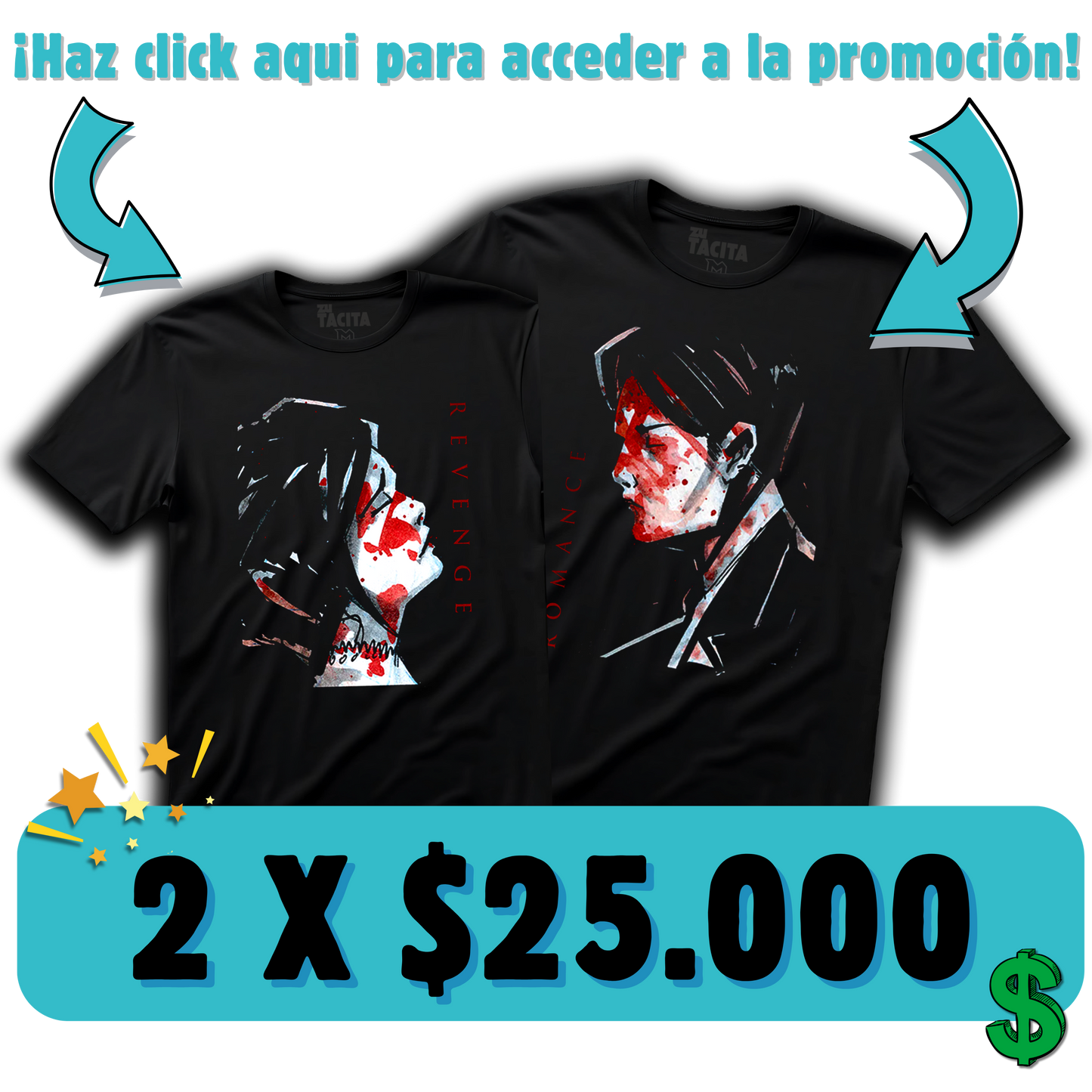 2 POLERAS A ELECCIÓN DE MCR POR $25.000