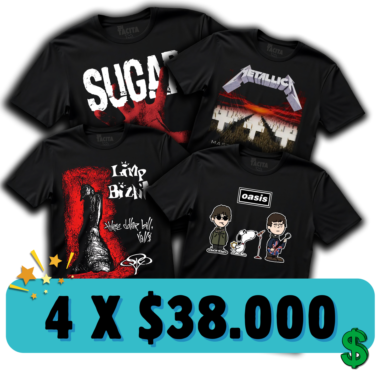 4 POLERAS POR $38.000