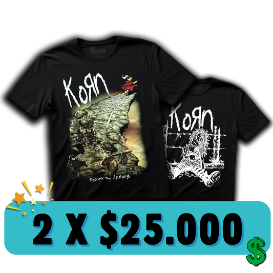 2 POLERAS DE KORN POR $25.000
