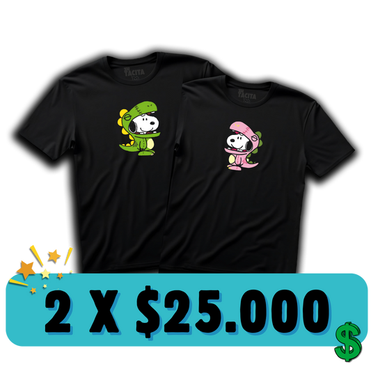 2 POLERAS DE SNOOPY POR $25.000