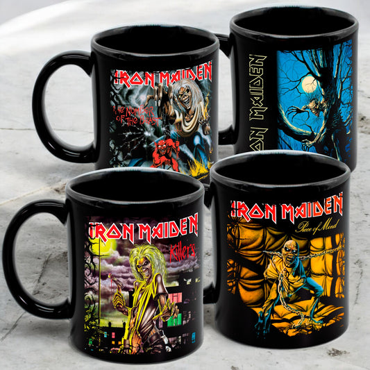 Juego de 4 tazas de Iron Maiden - Elige tus diseños!