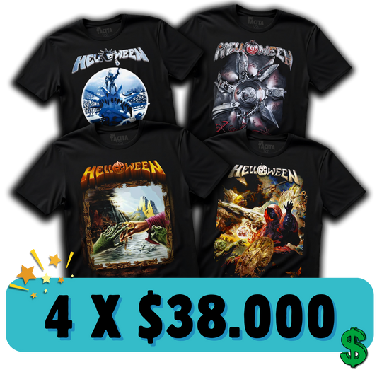 4 POLERAS DE HELLOWEEN POR $38.000