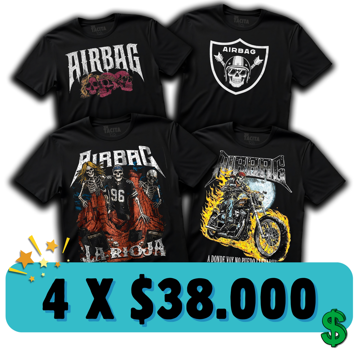ELIGE 4 POLERAS DE AIRBAG POR $38.000