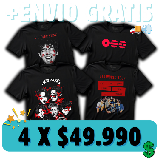 ELIGE 4 POLERAS DE BTS POR $49.990