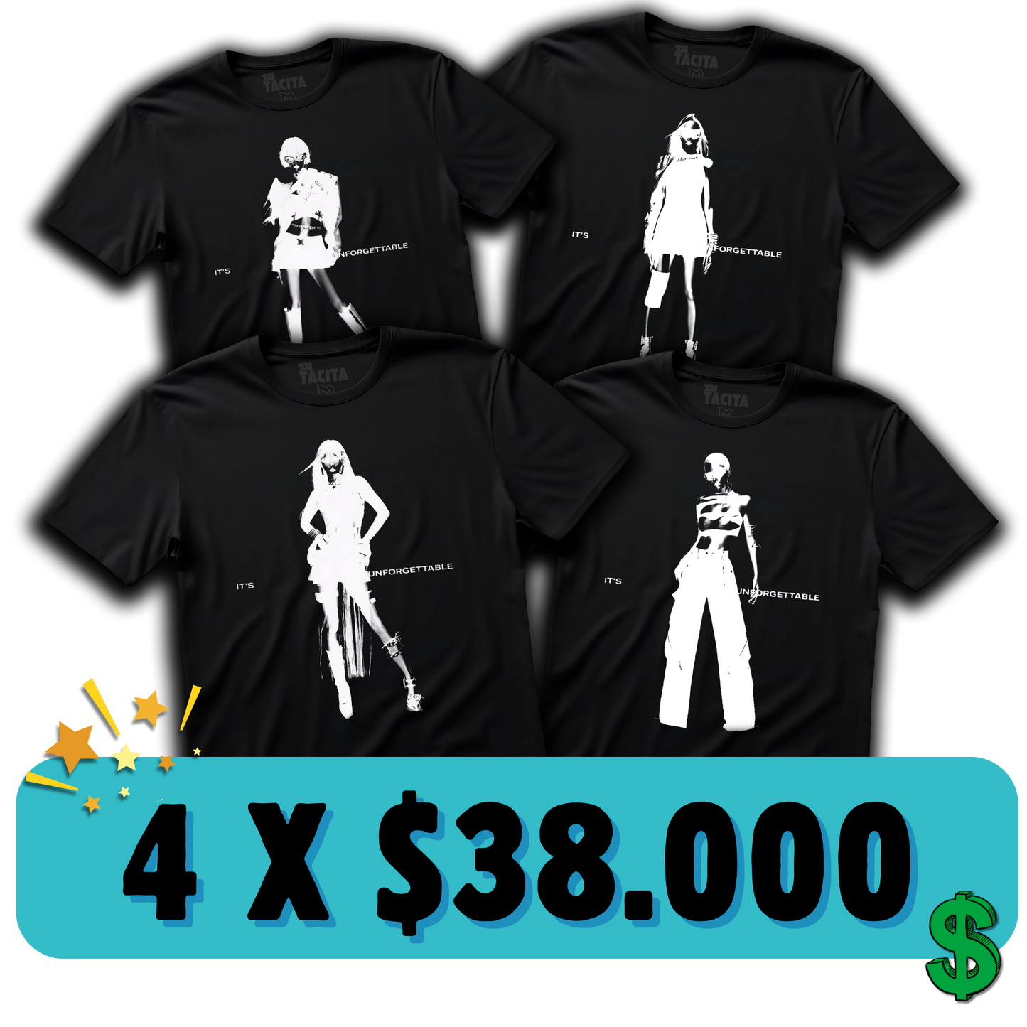 4 POLERAS DE AESPA POR $38.000