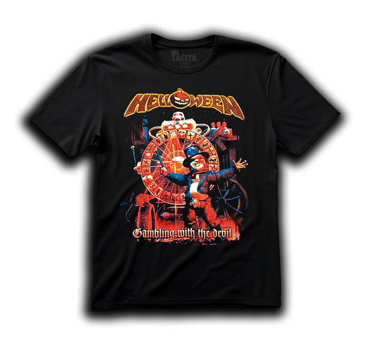 Polera HELLOWEEN - GAMBLING WITH THE DEVIL
