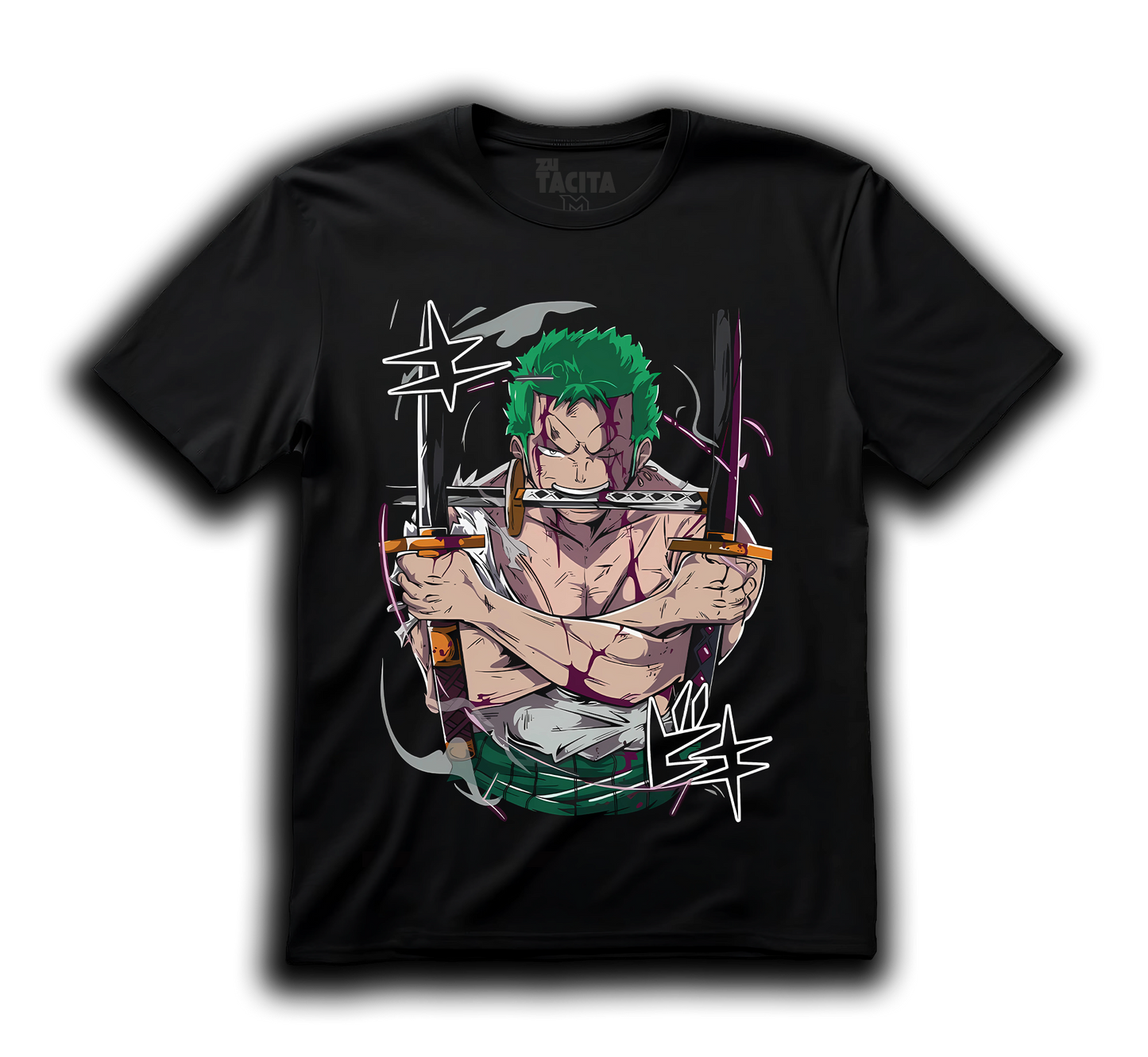 Polera ONE PIECE - ZORO CROSS