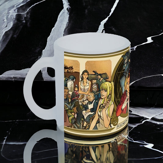 Taza FullMetal Alchemist vidrio Frosted - Anime