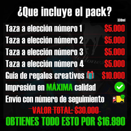 Juego de 4 tazas de Karol G