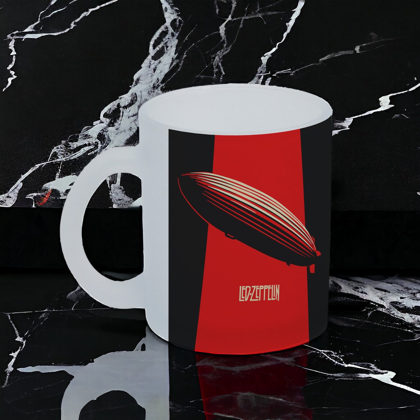 Taza Led Zeppelin de vidrio Frosted