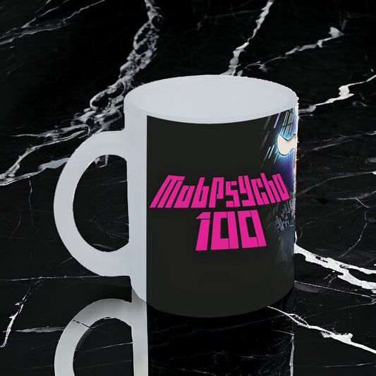 Taza MobPsycho 100 vidrio Frosted - Anime
